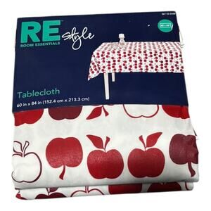 Room Essentials Red Apple Tablecloth 60in x 84in NWT